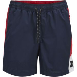 Jack & Jones - Maui Blocked Zip - Zwemshort - Navy - Rood - Wit