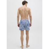 Jack & Jones - Heren Zwemshort - Wit Blauw - Azulejo Print - Comfortabel