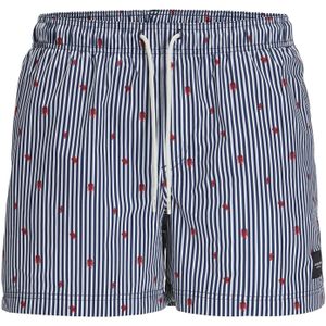 Jack & Jones - JPSTMAUI JJSWIM Mini Stripe - Zwemshort - Navy Blazer - 100% Polyester