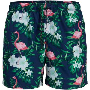Jack & Jones - jpstmaui Zwemshort - Blauw - Flamingo Print - Regular Fit