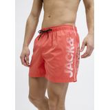 Jack & Jones - JPSTMAIU - Zwemshort - Koraalrood - Polyester