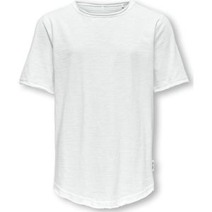 ONLY & SONS JUNIOR - T-shirt - Zwart - Katoen - Korte Mouwen