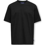 ONLY & SONS JUNIOR - T-shirt - Zwart - Jersey - Korte Mouwen