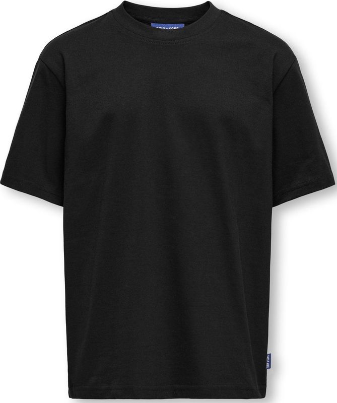 ONLY & SONS JUNIOR - T-shirt - Zwart - Jersey - Korte Mouwen