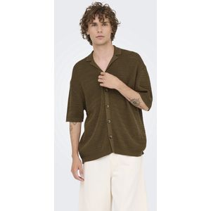 Only & Sons - ONSThiago - Gebreid Vest - Chocoladebruin
