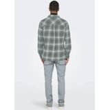 Only & Sons - Onscedric Life Check - Overhemd - Castor Gray - Mannen