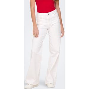 Witte jeans met wijde broekspijpen