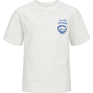 JACK & JONES - Jjcharge - T-shirt - Wit/Blauw - Katoen - 1 stuk