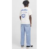 JACK & JONES - T-shirt - Blauw - Katoen - Motiefprint