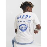 JACK & JONES - T-shirt - Blauw - Katoen - Motiefprint