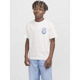JACK & JONES - T-shirt - Blauw - Katoen - Motiefprint