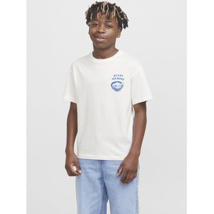 JACK & JONES - T-shirt - Blauw - Katoen - Motiefprint