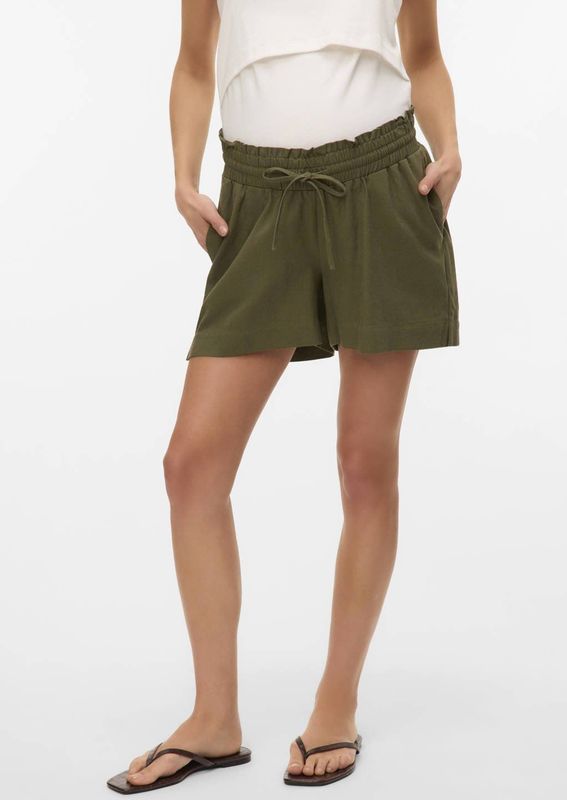 Broek - VMMMYMILO - Effen - Viscose - Kort - Loosefit - Mid Waist