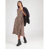 Jdyholly - Midi-jurk - Korte Mouwen - Regular Fit - Riem in de Taille