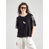 Jacqueline de Yong - Jdyrisso Life Bianca Blouse - Black/tapioca - 100% Viscose