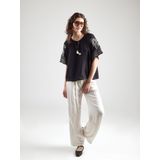 Jacqueline de Yong - Jdyrisso Life Bianca Blouse - Black/tapioca - 100% Viscose