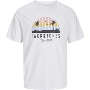 JACK & JONES Jjpalm Tee Ss Crew Neck Jnr voor heren, wit, 128