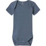 NAME IT BABY romper NBNBODY - set van 3 blauw/bruin
