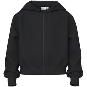 Cardigan - Zwart - Sweatstof - Regular Fit