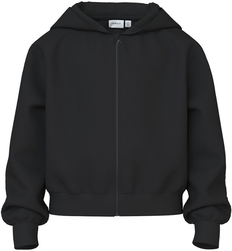 Cardigan - Zwart - Sweatstof - Regular Fit