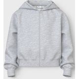 Name It Cardigan m. Muts - Noos - NkfMillie - Light Grey Melang - Name It - 6 jaar (116) - Cardigan