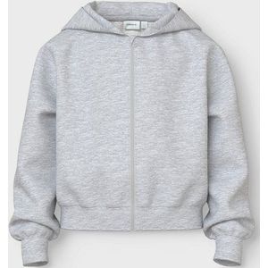 Name it Kids Nkfmille Card W Hood Unb Noos, lichtgrijs gemêleerd, 158-164, Lichtgrijs chinees