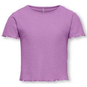 ONLY GIRLS - T-shirt - Korte Mouwen - Jersey - Stretch Fit - Ruche Detail