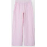 Straight Leg Broek - Blauw - Geweven Stof - Verstelbare Taille