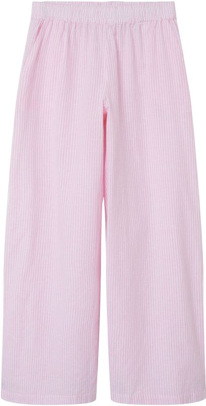 Straight Leg Broek - Blauw - Geweven Stof - Verstelbare Taille