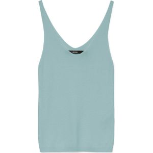 Vero Moda - Knitwear Top - Grijs - V-hals - Spaghettibandjes