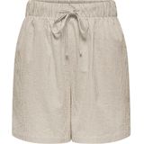 ONLY Onlaugusta Wvn modieuze shorts met losse pasvorm voor dames (1 stuk), Beige, XXL