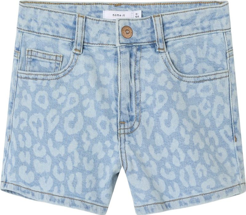 Name It - LEO Mom Fit - Korte Broek - Light Blue Denim - Meisjes