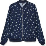 Vero Moda Vmcoco L/S Bomber AOP Ga WVN Noos, Navy Blazer, M, Navy Blazer, M, marineblauw blazer, M