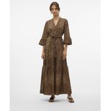 Vmzera - Lange Jurk - Maxi Lengte - V-Hals - 3/4 Wijde Mouwen