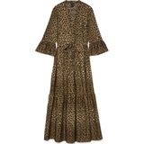 Vmzera - Lange Jurk - Maxi Lengte - V-Hals - 3/4 Wijde Mouwen