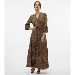 Vmzera - Lange Jurk - Maxi Lengte - V-Hals - 3/4 Wijde Mouwen