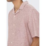 Overhemd - Effen - Katoen - Knoopsluiting - Kentkraag - Kwartmouw