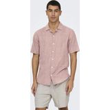 Overhemd - Effen - Katoen - Knoopsluiting - Kentkraag - Kwartmouw