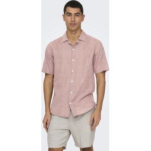 Overhemd - Effen - Katoen - Knoopsluiting - Kentkraag - Kwartmouw