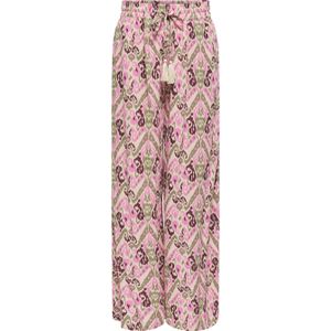 Jacqueline de Yong - Lange Broek - Roze Dessin - 100% Viscose