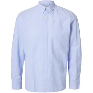 Selected Homme Heren Overhemd SLHREGSUN SHIRT LS CLASSIC regular fit Blauw L Volwassenen