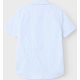 Name It - NKMNEWSA SS SHIRT NOOS - Overhemd - Campanula Stripes - Korte Mouwen - Katoen