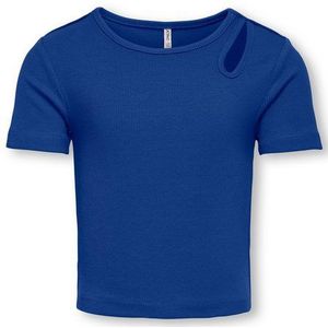 ONLY - KOGNESSA LIFE SS CUTOUT TOP - T-shirt - Mazarine Blue - Korte Mouwen