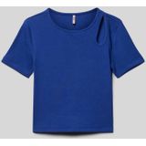 ONLY - KOGNESSA LIFE SS CUTOUT TOP - T-shirt - Mazarine Blue - Korte Mouwen