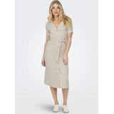 Only - Onlsiesta - Jurk - Zand - 80% Viscose - 20% Linnen