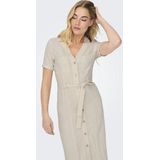 Only - Onlsiesta - Jurk - Zand - 80% Viscose - 20% Linnen