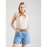 ONLY - Singlet - Ecru - Mouwloos - V-hals