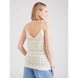 ONLY - Singlet - Ecru - Mouwloos - V-hals