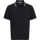 Poloshirt - Zwart - Katoen/Polyester/Elastaan - Korte Mouwen