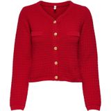 Only - Onlnolan Life Ls KNT Jacket - Huid Rood - Gebreide Jas